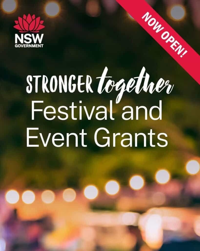 Vibrant festival lights with blurred background highlighting community celebrations in NSW, Australia.